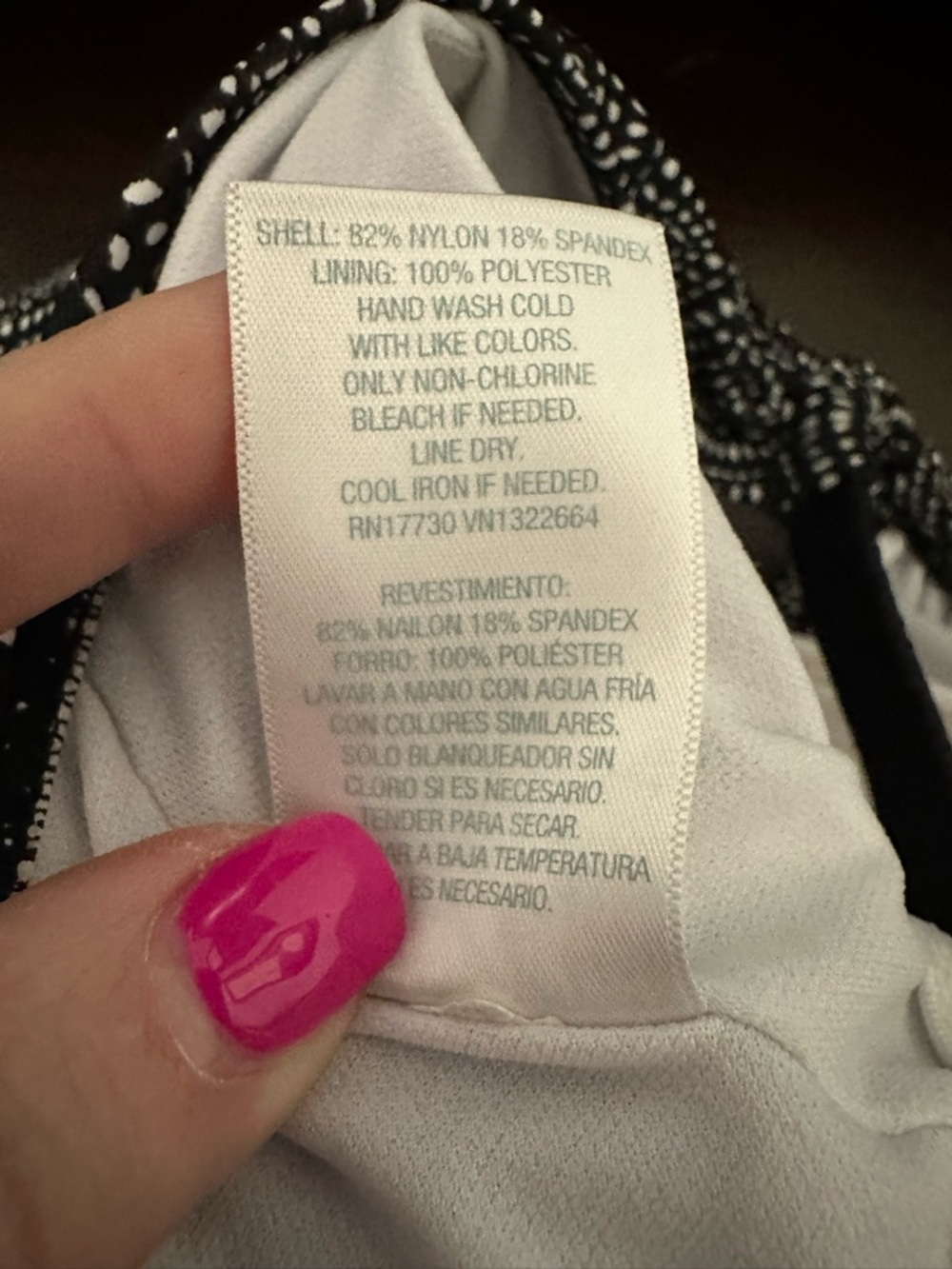 Kona Sol Keyhole Halter Tankini Swimsuit‎ Top Size 18W in Black & White VGUC - Picture 6 of 7